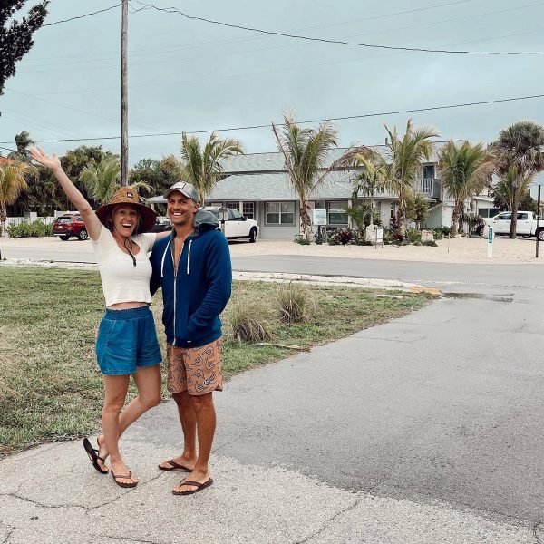 Ashley and Dino Petrone stand in front of Joie Inn