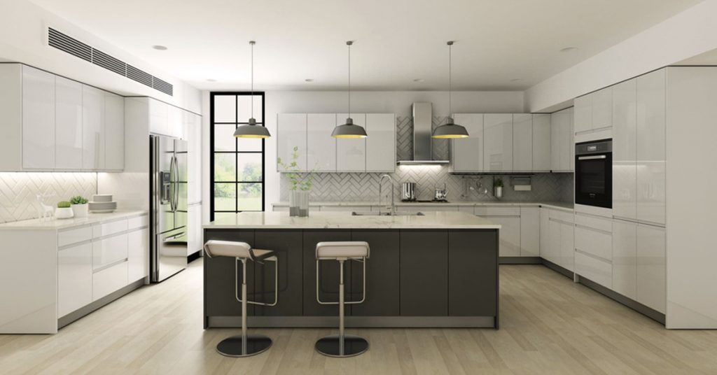 A simple kitchen with minimalist leanings.