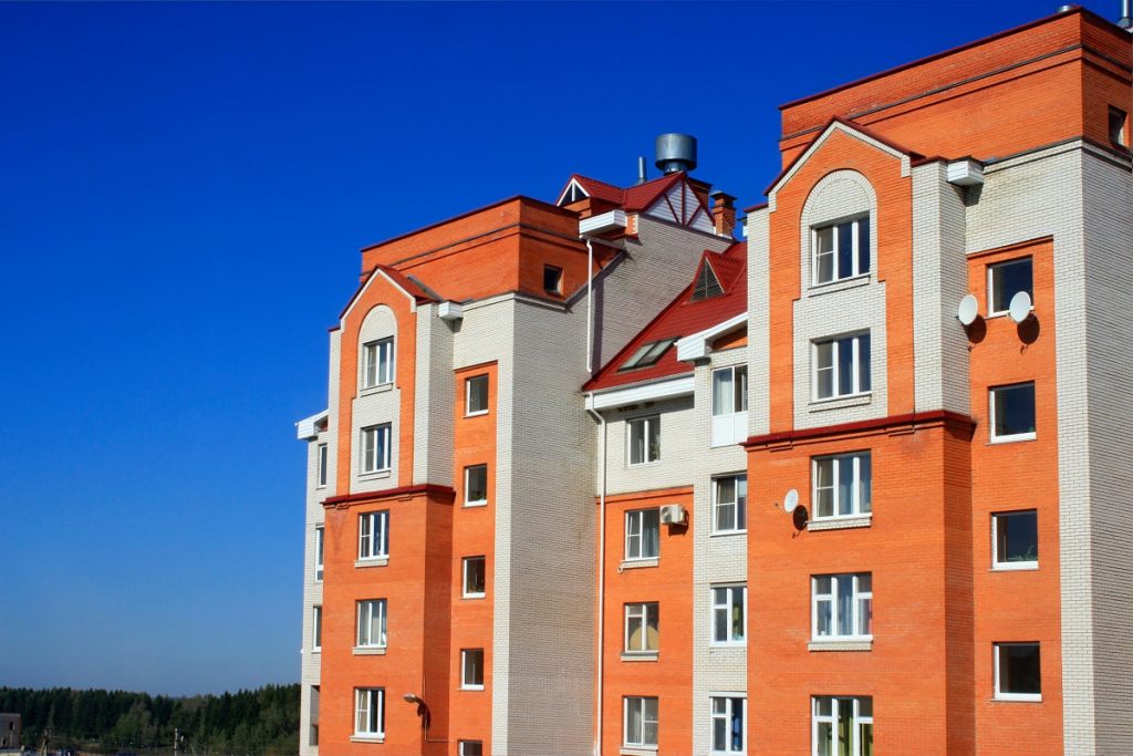 Multi family building from the outside.