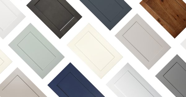 An assortment of sample cabinet doors.