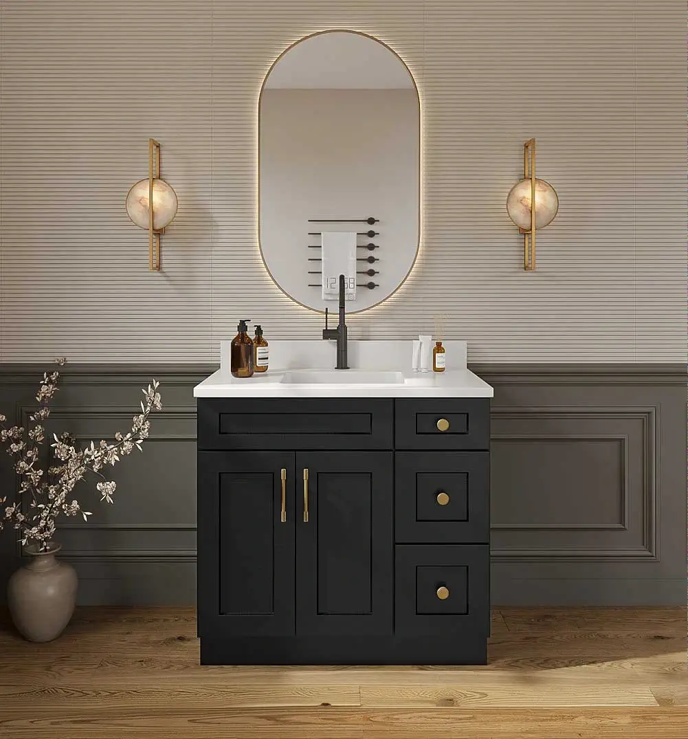 Black Shaker Bathroom Vanity
