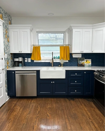 white raised panel kitchen