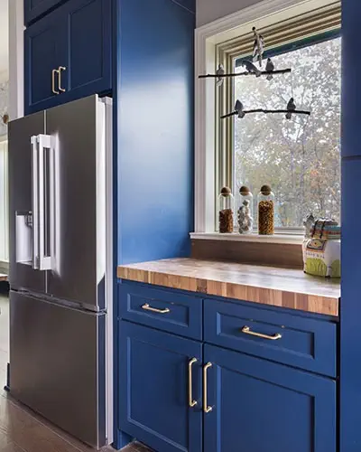 blue shaker kitchen
