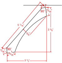 Artisan Shaker Cove Crown Molding - 3 1/2"D X 3 5/8"H X 96"W