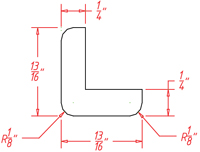Artisan Shaker Outside Corner Molding - 3/4" X 3/4" X 96"