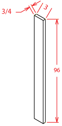 Artisan Shaker Tall Filler - 3"W X 96"H