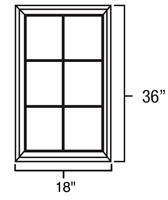 Elegant White Shaker  Mullion Door for W1836