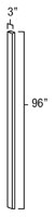 Elegant White Shaker 3" x 96" Wall Filler