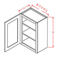 Elegant White Shaker 9" x 30" Wall Cabinet