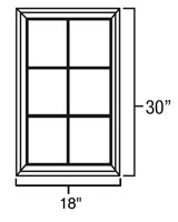Elegant White Shaker Mullion Door for W1830