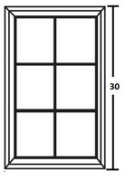 Elegant White Shaker Mullion Door for WDC2430
