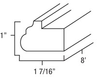 Carolina Hickory 8' Light Rail Molding