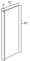 Carolina Hickory 15" x 42" Wall End Panel