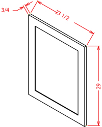 Gunnison Shaker Base Decorative Door Panel - 23-1/2"W X 29"H