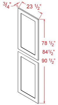 Gunnison Shaker Tall Decorative End Panel - 23-1/2"W X 84-1/2"H X 3/4"D