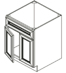 Riviera White Vanity Sink Base 24" X 21"