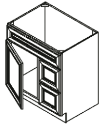 Riviera White Vanity 30" X 21" Door On The Left
