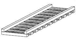 Riviera White Glass Rack 30" X 12" X 3"