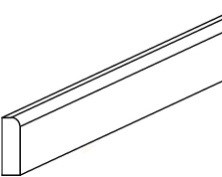 Riviera White Scribe Molding 3/4" X 1/4" X 96"