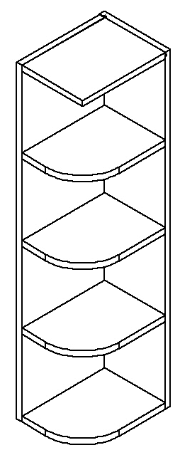 Riviera White Wall End Shelf 09" X 42"