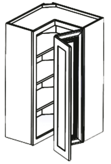 Burnished Brandy Wall Cabinet Easy Reach 24" X 30"