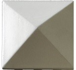 Oxford White Shaker Pyramid Block 3" X 3" X 3/8"