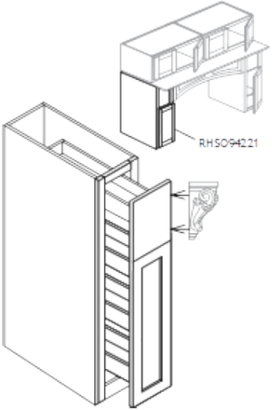 Oxford White Shaker Hearth Hood Pier 09" X 42" X 21"