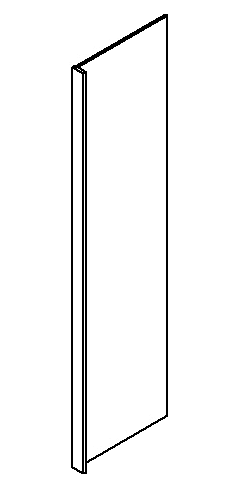 Oxford White Shaker Refrigerator Panel 27" X 96" W/3" Return