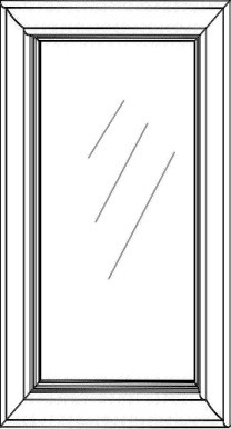 Oxford White Shaker Glass Door 33" X 36" Textured Glass (PAIR)