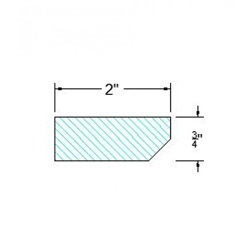 Storm Grey Counter Top Edge Molding - 2"W x 3/4"H