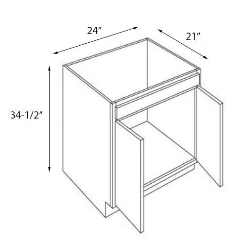 Ambrose Raised Panel Vanity - 24"W x 34-1/2"H