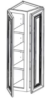 Sable Shaker Wall End Cabinet 12" X 42"