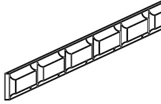 Mahogany Glazed Dentil Molding Insert 3/4" X 1/2" X 96"