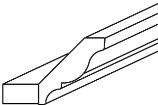West Highland Crown Molding 2 1/2" X 96"