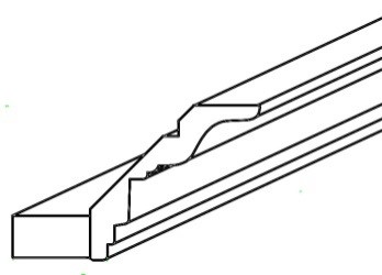 West Highland Classic Crown Molding  3 1/4"  X 96"