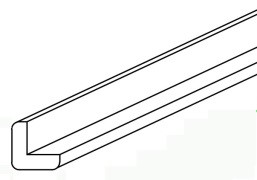 Gainsboro Gray Outside Corner Molding 3/4" X 3/4" X 96"
