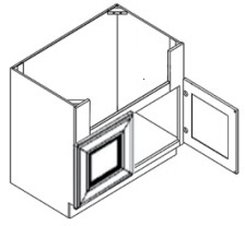 Gainsboro Gray Farm Sink Base Cabinet 36"