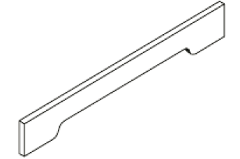 Gainsboro Gray Arched Valance 42" X 5" X 3/4"