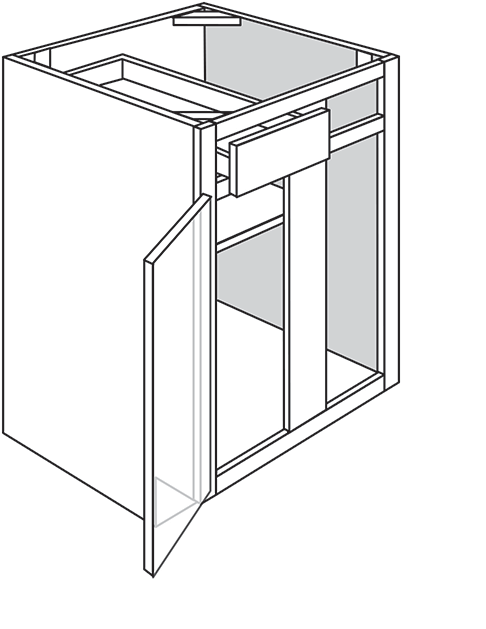 Gladwyne Slab Single Door Blind Base Cabinet 27"W