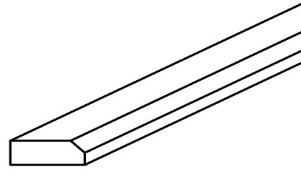 Ostland White Shaker Edge Molding 2 1/4" X 3/4" X 96"