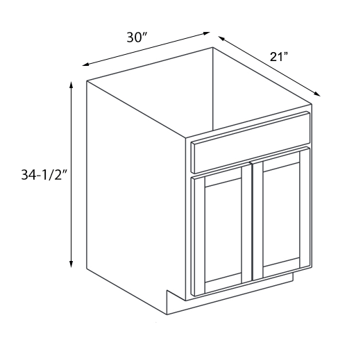 Storm Grey Vanity - 30"W x 34-1/2"H