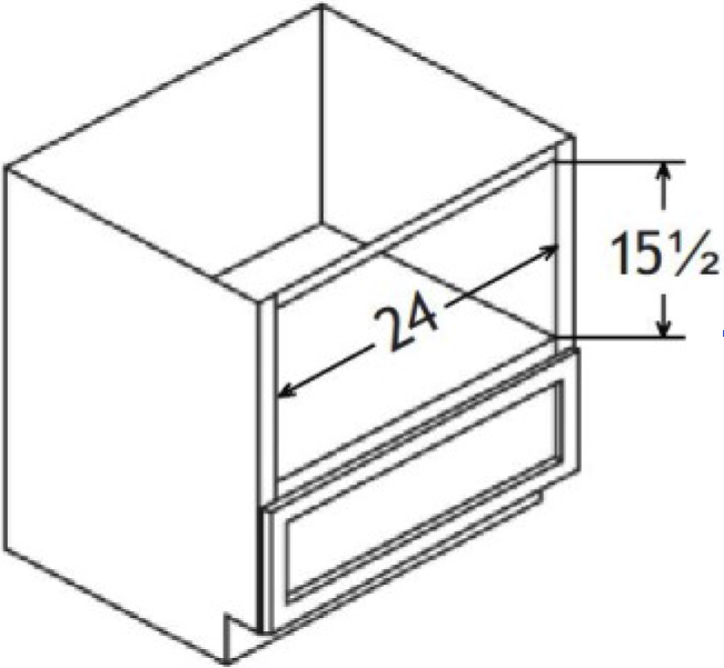Smokey Grey Base Built In Microwave Cabinet 27"