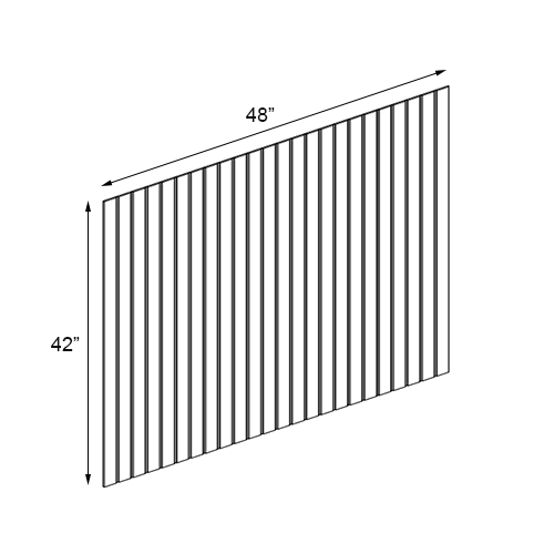 Weston Espresso Shaker Bead Board - 48"W x 42"H