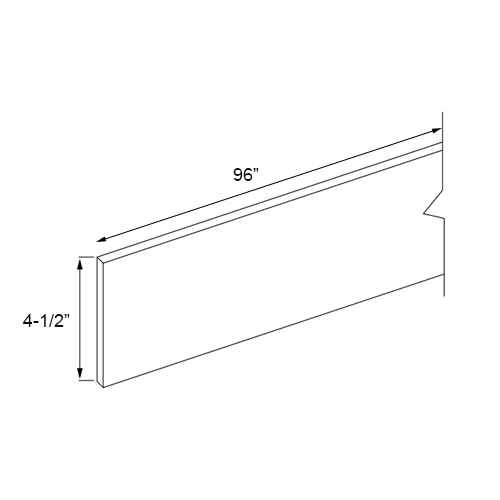 Weston Sand Shaker Toe Kick - 96"W x 4-1/2"H