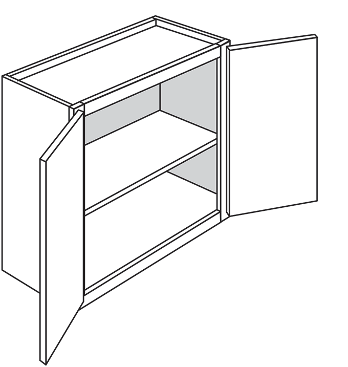Springfield Shaker Double-Door Wall Cabinet 30"W x 24"H