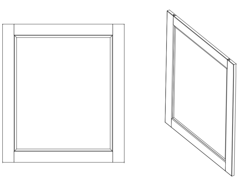 Springfield Recessed Mirror 24"W x 30"H