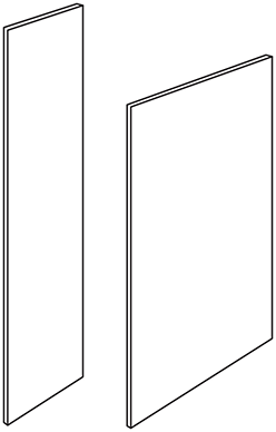 Radnor Shaker Base Skin 1/4" x 24"W x 34 1/2"H