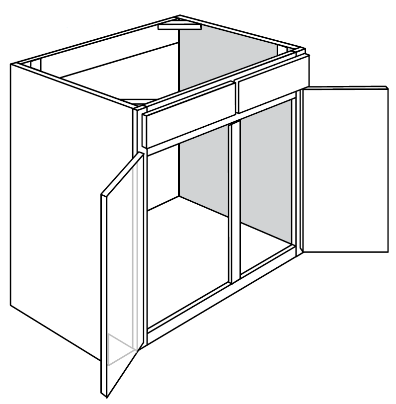 Springfield Shaker Double-Door Sink Base Cabinet 36"W
