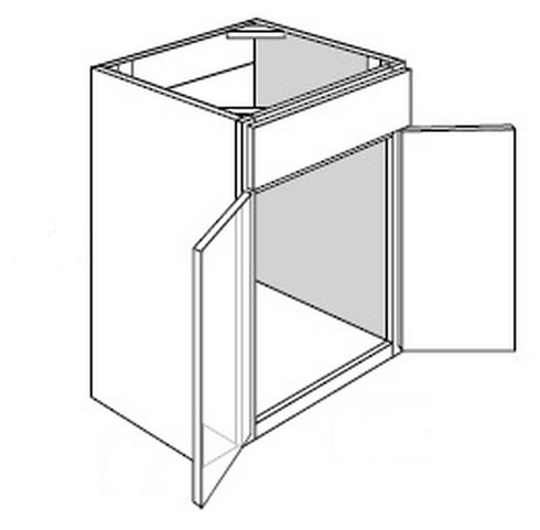 Rustic Shaker Double-Door Vanity Cabinet 24"W