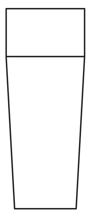 Devon Slab Tapered Foot 1 7/8"W x 4 1/2"H